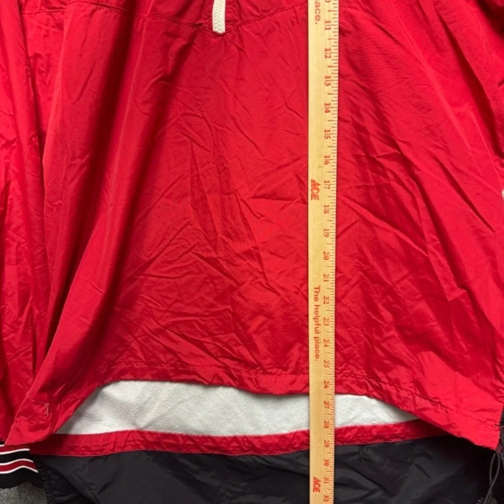 Boathouse Sports Mens Large Red Rowing Jacket Quarter Zip Pullover Made in USA